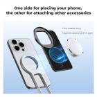 K&F CONCEPT Magnetiskt Telefonstativ, 23N Starkt Magnetiskt Ministativ Aluminiumlegering Fickselfiepinne, Magsäker Telefonhållare Kompatibel med iPhone 17 16 15 14 13 12-serien (Silver)