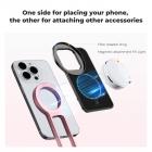 K&F CONCEPT Magnetiskt Telefonstativ, 23N Starkt Magnetiskt Ministativ Aluminiumlegering Fickselfiepinne, Magsäker Telefonhållare Kompatibel med iPhone 17 16 15 14 13 12-serien (Rosa)