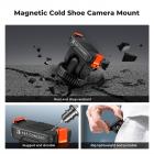 Magnetisk hurtigmonteringsholder for actionkamera med kaldsko, stativfeste for DJI Osmo Action 5 Pro, blitsskoadapter med 1/4" skruehull for Osmo Action 3/4 DSLR-fotograferingstilbehør