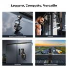 K&F Concept Supporto Magnetico per DJI OSMO Pocket 3, Adattatore per Accessori, Supporto per Custodia a Ventosa con Magnete su Scrivania, Superficie Verticale, Impugnatura Regolabile a 180°, Nera