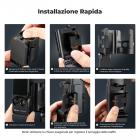 K&F Concept Supporto Magnetico per DJI OSMO Pocket 3, Adattatore per Accessori, Supporto per Custodia a Ventosa con Magnete su Scrivania, Superficie Verticale, Impugnatura Regolabile a 180°, Nera