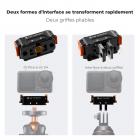 Support adaptateur magnétique à dégagement rapide pour DJI Osmo Action 5 Pro, avec trou de vis 1/4/connexion d'adaptateur, extension de support en alliage d'aluminium pour accessoires Osmo Action 4/Action 3