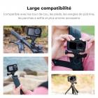 Support adaptateur magnétique à dégagement rapide pour DJI Osmo Action 5 Pro, avec trou de vis 1/4/connexion d'adaptateur, extension de support en alliage d'aluminium pour accessoires Osmo Action 4/Action 3