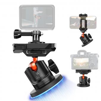 K&F Concept Supporto Magnetico 3 in 1 Design con 360° Testa a Sfera Compatibile con GoPro Hero 13/12/11/10/9/8/7/6, DJI Osmo Action 5 Pro/4/3, Insta360, per Fotocamera Portatile, Telefono, Action Cam K&F Concept Supporto Magnetico 3 in 1 Design con 360° Testa a Sfera Compatibile con GoPro Hero 13/12/11/10/9/8/7/6, DJI Osmo Action 5 Pro/4/3, Insta360, per Fotocamera Portatile, Telefono, Action Cam