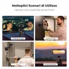 K&F Concept Supporto Magnetico 3 in 1 Design con 360° Testa a Sfera Compatibile con GoPro Hero 13/12/11/10/9/8/7/6, DJI Osmo Action 5 Pro/4/3, Insta360, per Fotocamera Portatile, Telefono, Action Cam