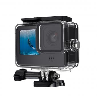 K&F Concept 60M/196FT Wasserdichtes Gehäuse für GoPro Hero 13 Schwarz, Schutzgehäuse Schützendes Unterwasser-Tauchgehäuse für Go Pro 12/11/10/9 Schwarz Zubehör, wasserdichte Action Kamera Hülle