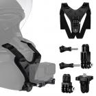 K&F Concept Action Kamera Motorrad Dirt Bike Helm Kinnriemenhalterung, Motorrad Helmhalterung Befestigungsvorrichtung für DJI Osmo 360 GoPro Hero 13/12/11 DJI Osmo Action 5Pro/4/3 Insta360 X5/X4/X3