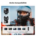 K&F Concept Action Kamera Motorrad Dirt Bike Helm Kinnriemenhalterung, Motorrad Helmhalterung Befestigungsvorrichtung für DJI Osmo 360 GoPro Hero 13/12/11 DJI Osmo Action 5Pro/4/3 Insta360 X5/X4/X3