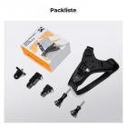 K&F Concept Action Kamera Motorrad Dirt Bike Helm Kinnriemenhalterung, Motorrad Helmhalterung Befestigungsvorrichtung für DJI Osmo 360 GoPro Hero 13/12/11 DJI Osmo Action 5Pro/4/3 Insta360 X5/X4/X3