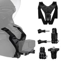 K&F Concept Action Camera Motorcycle Dirt Bike Helmet Chin Strap Mount, Helmet Holder Mounting Attachment for GoPro Hero 13/12/11/10/9/8/7/6/5/4/DJI Osmo Action 5Pro/4/3/Insta360 X5/X4/X3