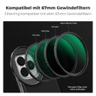 K&F Concept 6,1 Zoll Magnetischer Filterrahmen Telefonfilter-Montageadapter, Objektivfilter-Montageadapter 67mm Gewindefilter Kompatibel mit iPhone16/15/14/13/12, iPhone 16/15/14/13/12 Pro