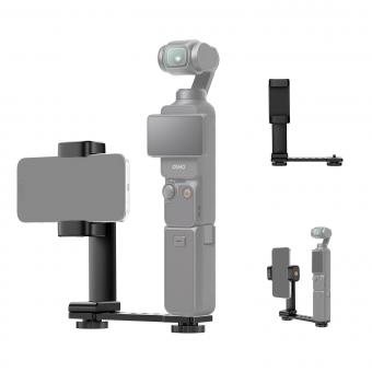 Telefonholder for DJI Osmo Pocket 3, utvidelsestilbehør for mobiltelefonfeste med 1/4" gjengehull for bruk med stativ og forlengelsesstang