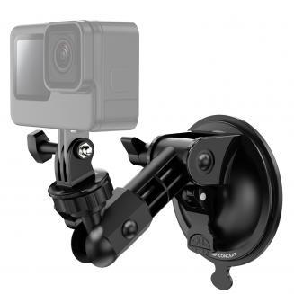 K&F Concept Supporto a Ventosa per DJI Osmo Pocket 3, Supporto per Parabrezza e Cruscotto dell'auto per GoPro Hero 13/12/11/10/9 Nero, DJI Osmo Action 3/4/5 Pro, Insta 360 X5/X4 Accessori