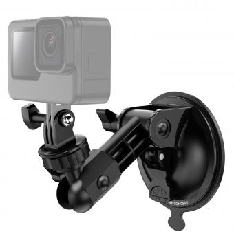 Sugekoppfeste for DJI Osmo Pocket 3, bilfrontruteholder til dashbord for GoPro Hero 13/12/11/10/9 svart, DJI Osmo Action 3/4/5 Pro, Insta360 X5/X4 tilbehør