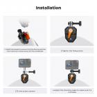 K&F Concept frontrutefesteklemme for GoPro Hero 13 12 11 10 9, motorsykkel actionkamerafeste for DJI Osmo Action 5 4 3 for Insta360 X5 X4 Ace Pro motorsykkeltilbehør