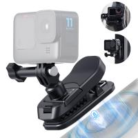K&F Concept Magnetic Rucksack Halterung Clip Mount für DJI Osmo Action 5 Pro, Schultergurt Halterung180° Schwenkbare für Go Pro Hero 13 12 11 10 9, Osmo Actoin 3/4, Insta360 X5 X4 X3, DJI Osmo 360