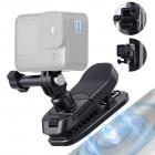 K&F Concept Supporto Magnetico a Clip per Zaino per DJI Osmo 360/Action 5 Pro, Supporto per Videocamera d'Azione Girevole a 180° a Sgancio Rapido per Go Pro Hero, Osmo Actoin 4/3, Insta360 X5 X4 X3