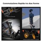 K&F Concept 2Pack Supporto Adattatore a Sgancio Rapido per DJI Osmo Pocket 3 Create Combo, Supporto per Treppiede con Standard Arca-Swiss, con Foro per Vite 1/4/dito Pieghevole