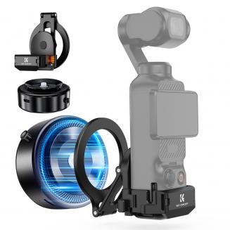 K&F Concept Set Combo Supporto Magnetico e Supporto Adesivo per Auto per DJI Osmo Pocket 3, Supporto Magnetico DJI Osmo Pocket 3 con Ventosa Elettrica, Supporto per Cellulare per Superfici in Vetro