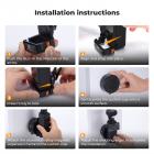 K&F Concept Set Combo Supporto Magnetico e Supporto Adesivo per Auto per DJI Osmo Pocket 3, Supporto Magnetico DJI Osmo Pocket 3 con Ventosa Elettrica, Supporto per Cellulare per Superfici in Vetro