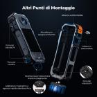 K&F Concept Camera Cage per Insta360 X5, custodia protettiva in lega di alluminio resistente con manopola di sgancio rapido, supporti per slitta a freddo integrati e 1/4