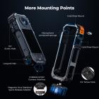 Klatka fotograficzna K&F Concept do kamery Insta360 X5, trwała obudowa ochronna ze stopu aluminium z pokrętłem szybkiego zwalniania, wbudowane uchwyty na zimną stopkę i gwinty 1/4", silikonowa osłona obiektywu, rama kamery sportowej