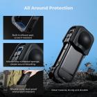 Klatka fotograficzna K&F Concept do kamery Insta360 X5, trwała obudowa ochronna ze stopu aluminium z pokrętłem szybkiego zwalniania, wbudowane uchwyty na zimną stopkę i gwinty 1/4", silikonowa osłona obiektywu, rama kamery sportowej