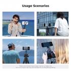 K&F CONCEPT Magnetisk metalltelefonfeste med kaldskofeste, justerbar roterbar telefonholderadapter kompatibel med iPhone 16/15/14/13-serien, kameraovervåking, stativ, stabilisatorer