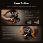 Car Mount for Camera: 3 in 1 Suction Cup Mount Kit 15° Curved Surface Adjustment with Action Camera Extension Pole Adapter Phone Holder Compatible with GoPro Insta360 DJI OSMO K&F CONCEPT