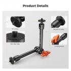 Brazo mágico de 9,8", brazo de montaje para cámara con rosca de 1/4", rótulas esféricas de 360° para DSLR, monitor, flash, luz LED, micrófono, jaula para cámara y cámara de acción.