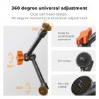 Brazo mágico de 9,8", brazo de montaje para cámara con rosca de 1/4", rótulas esféricas de 360° para DSLR, monitor, flash, luz LED, micrófono, jaula para cámara y cámara de acción.