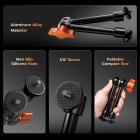 Braccio magico da 9,8" * 2 pezzi, braccio di montaggio per fotocamera con vite da 1/4" Teste a sfera a 360° per DSLR, monitor, flash, luce LED, microfono, gabbia per fotocamera, action camera