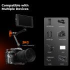 Braccio magico da 9,8" * 2 pezzi, braccio di montaggio per fotocamera con vite da 1/4" Teste a sfera a 360° per DSLR, monitor, flash, luce LED, microfono, gabbia per fotocamera, action camera