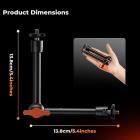 Braccio magico da 9,8" * 2 pezzi, braccio di montaggio per fotocamera con vite da 1/4" Teste a sfera a 360° per DSLR, monitor, flash, luce LED, microfono, gabbia per fotocamera, action camera