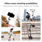 Brazo mágico de 11", rótulas esféricas de 360° con tornillo de 1/4", brazo articulado de fricción para cámara, monitor, luz LED, cámara web, micrófono y jaula para cámara.