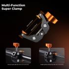 K&F CONCEPT Magic Arm Kit 22" con Morsetto, Braccio Magico per Telefono, Action Cam, Luce LED, Microfono