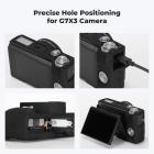 Funda protectora de silicona para Canon G7X III con protector de pantalla, antiarañazos, resistente a golpes, suave, color negro