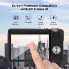 Funda protectora de silicona para Canon G7X III con protector de pantalla, antiarañazos, resistente a golpes, suave, color negro