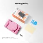 Funda protectora de silicona para Canon G7X III con protector de pantalla, antiarañazos, resistente a golpes, suave, color rosa