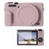 Funda protectora de silicona para Canon G7X III con protector de pantalla, antiarañazos, resistente a golpes, color morado
