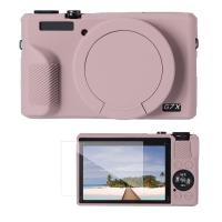 Funda protectora de silicona para Canon G7X III con protector de pantalla, antiarañazos, resistente a golpes, color morado