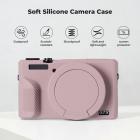 Funda protectora de silicona para Canon G7X III con protector de pantalla, antiarañazos, resistente a golpes, color morado