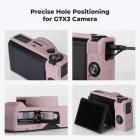 Funda protectora de silicona para Canon G7X III con protector de pantalla, antiarañazos, resistente a golpes, color morado