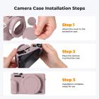Funda protectora de silicona para Canon G7X III con protector de pantalla, antiarañazos, resistente a golpes, color morado