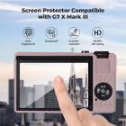 Funda protectora de silicona para Canon G7X III con protector de pantalla, antiarañazos, resistente a golpes, color morado