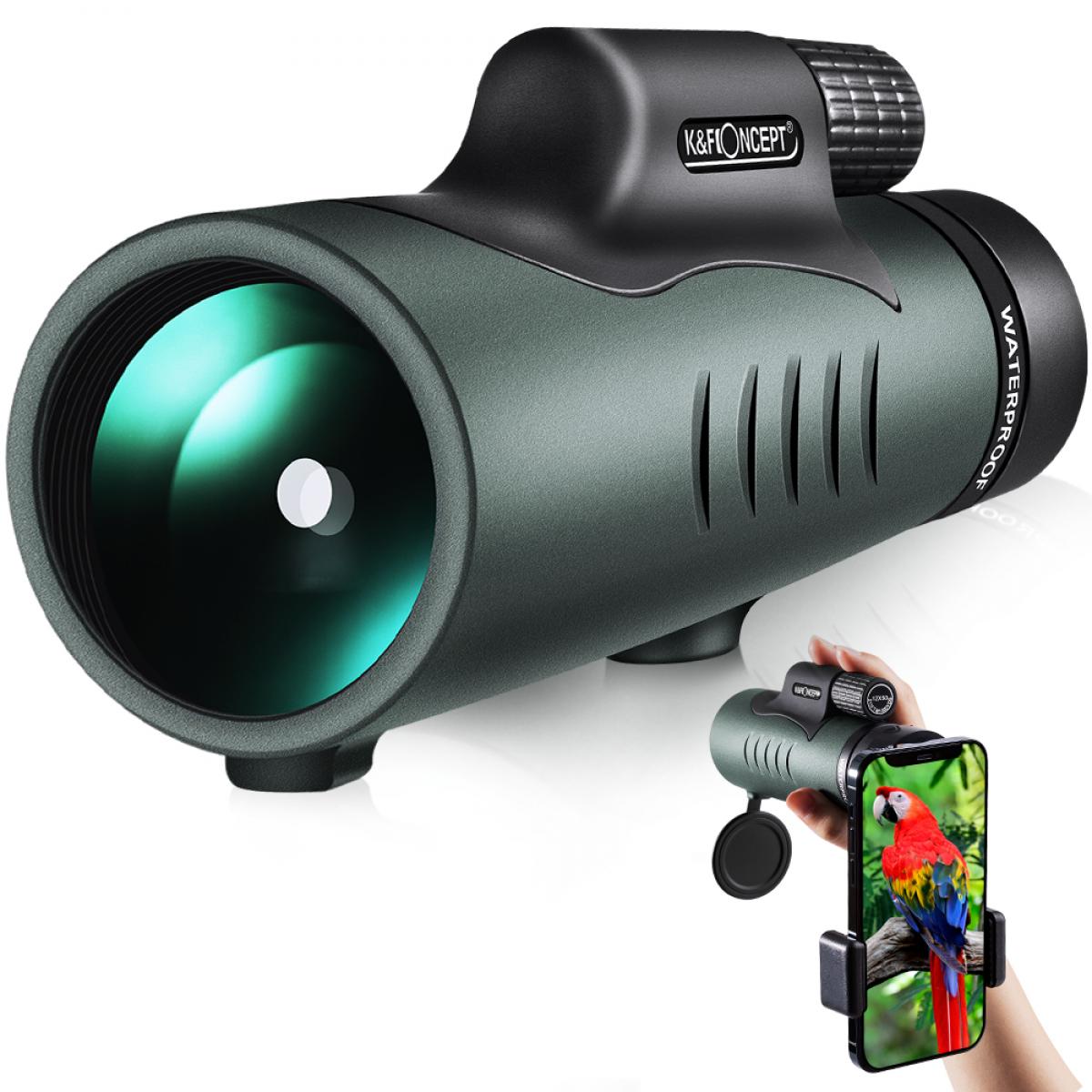 80X100 Monocular Telescope, High Power Monoculars for Adults, BAK-4 Prism &  FMC Lens Monocular Telescope for Smartphone, Low Night Vision Monoculars  for Bird Watching Wildlife Hunting Camping Travel 