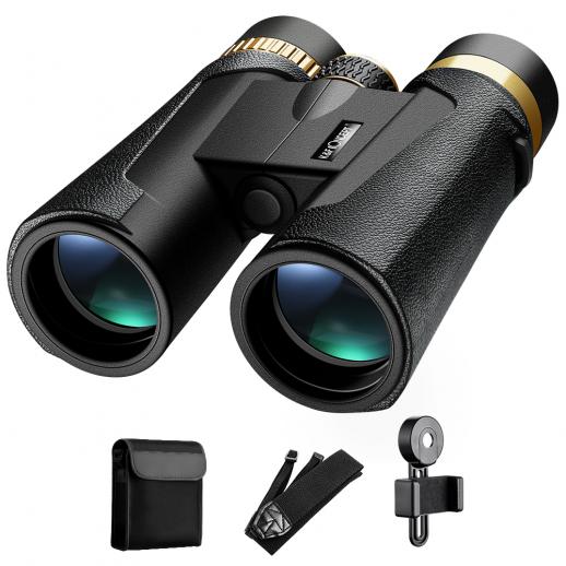 HY1242 10x42 kikare med 20 mm okular och BAK4 Clear Light Vision för fågelskådning, jakt, sport