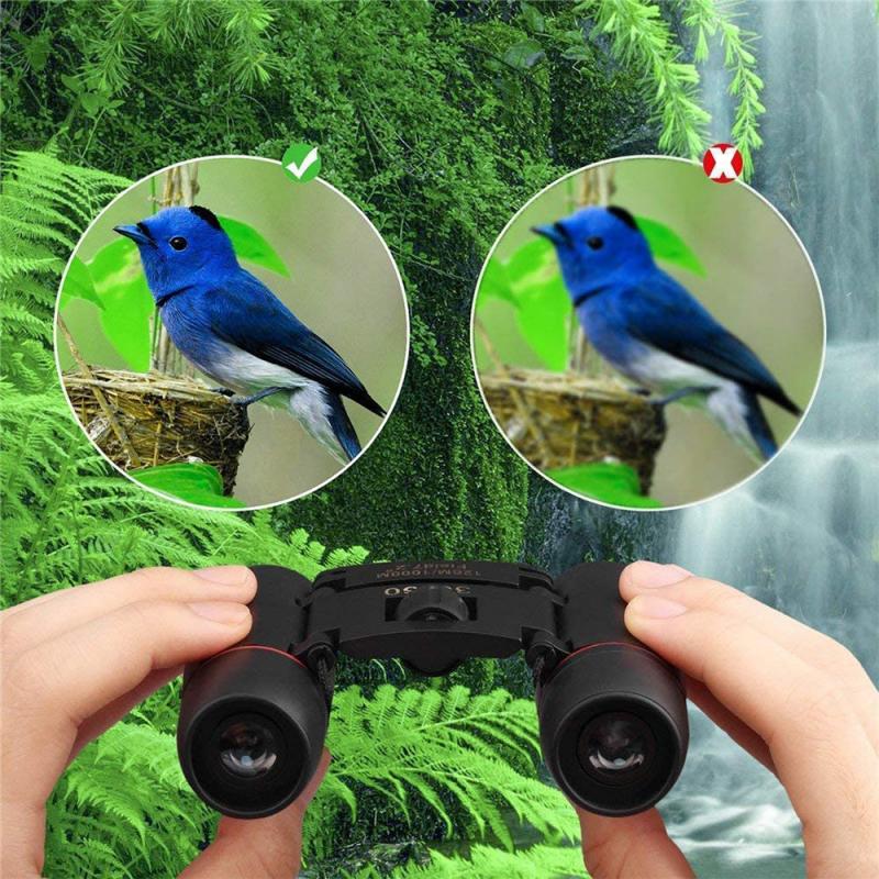 Binoculars providing 30 times magnification and 60mm objective lens size.