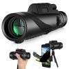 K&F Concept 12x50 Monocular Smartphone Digiscoping Kit,FMC Coating and BAK4 Prism, with Smartphone Holder and Tripod