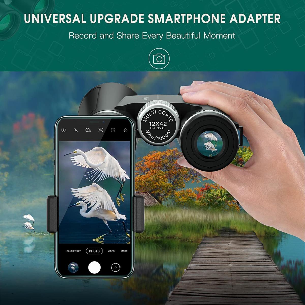 Binocolo Compatto Flintronic 8x30 - Impermeabile, Leggero, Per Birdwatching E Sport